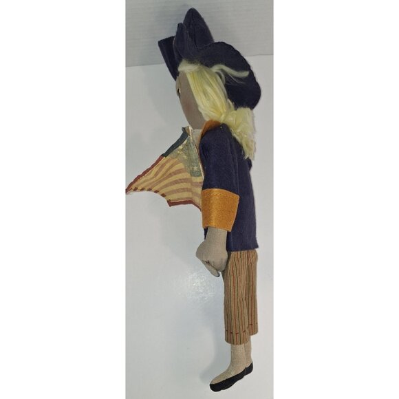 Primitive Colonial George Washington Doll 19" Tall Rare Patriotic July 4th - Picture 14 of 16